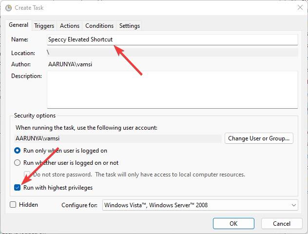 タスクに名前を付ける